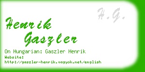 henrik gaszler business card